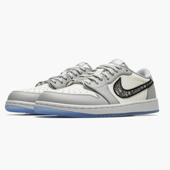 Stockx Nike Air Jordan 1 Retro Low Wolf Grey Sail Photoson Dust CN8608-002 Shoes