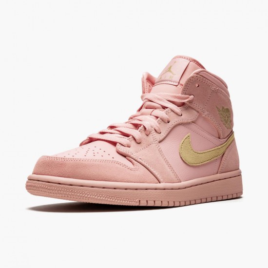 Stockx Nike Air Jordan 1 Mid Coral Gold 852542-600 Shoes