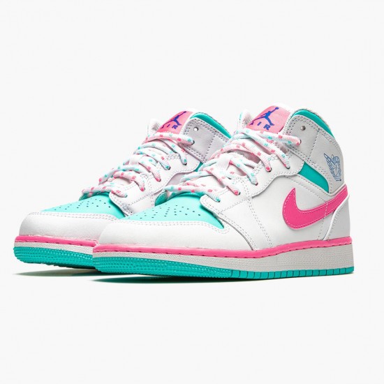 Stockx Nike Air Jordan 1 Mid Digital Pink 555112-102 Shoes