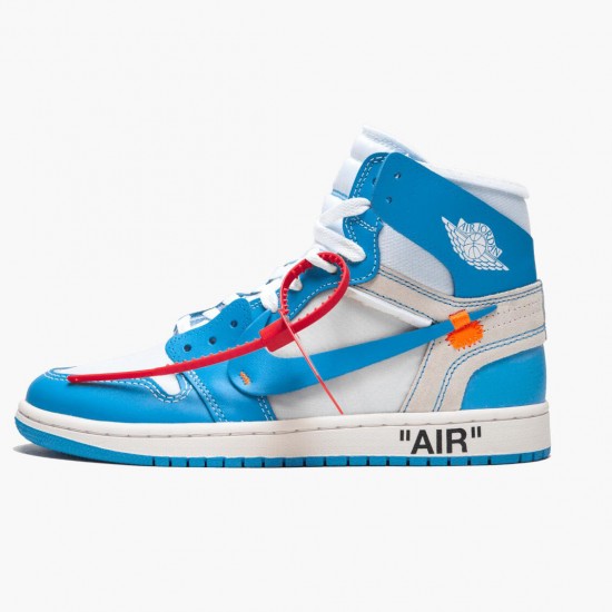 Stockx Nike Air Jordan 1 Retro High Off-White University Blue AQ0818-148 Shoes