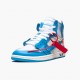 Stockx Nike Air Jordan 1 Retro High Off-White University Blue AQ0818-148 Shoes