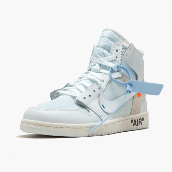 Stockx Nike Air Jordan 1 Retro High Off-White White AQ0818-100 Shoes