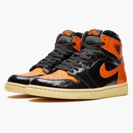 Stockx Nike Air Jordan 1 Retro Shattered Backboard BlackPale Vanilla Starfish 555088-028 Shoes