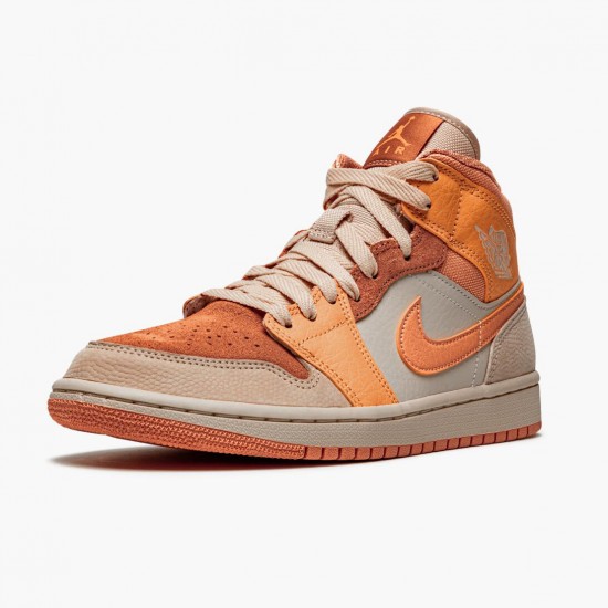 Stockx Nike Air Jordan 1 Mid Apricot Orange Apricot Agate Terra Blush DH4270-800 Shoes