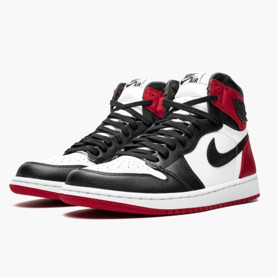 Stockx Nike Air Jordan 1 High OG Satin Black Toe CD0461-016 Shoes