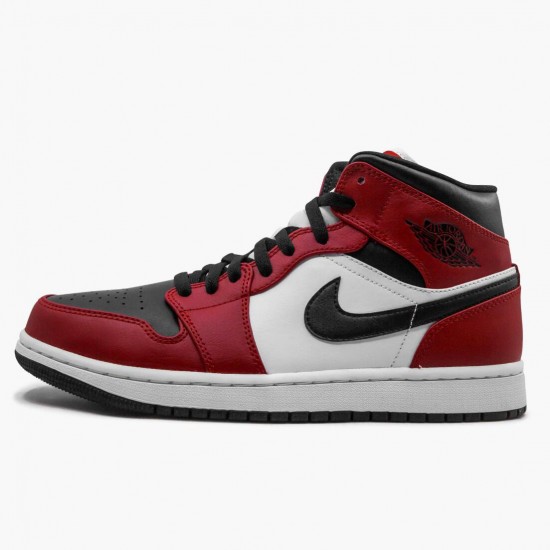 Stockx Nike Air Jordan 1 Mid Chicago Black Toe 554724-069 Shoes