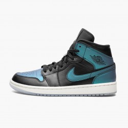 Stockx Nike Air Jordan 1 Mid Iridescent Black BQ6472-009 Shoes