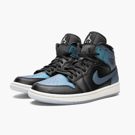 Stockx Nike Air Jordan 1 Mid Iridescent Black BQ6472-009 Shoes