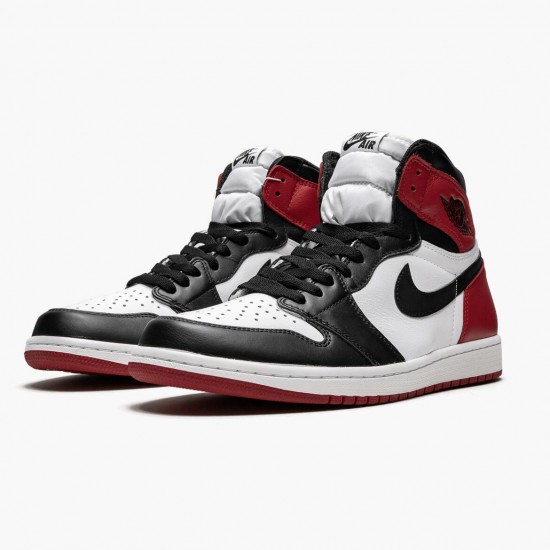 Stockx Nike Air Jordan 1 Retro High OG Black Toe 555088-125 Shoes