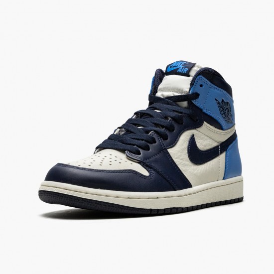 Stockx Nike Air Jordan 1 Retro High OG Obsidian University Blue 555088-140 Shoes