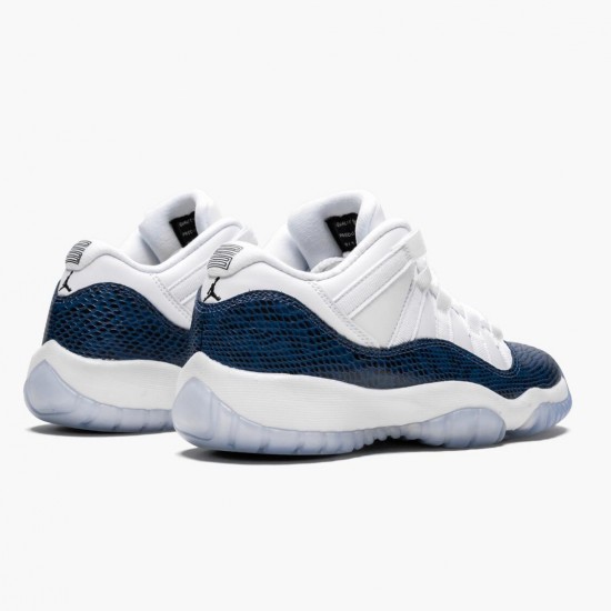 Stockx Nike Air Jordan 11 Low Navy Snakeskin CD6847-102 Shoes