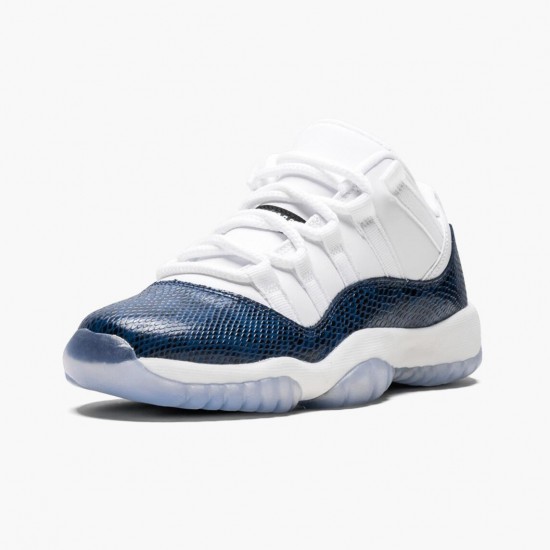 Stockx Nike Air Jordan 11 Low Navy Snakeskin CD6847-102 Shoes