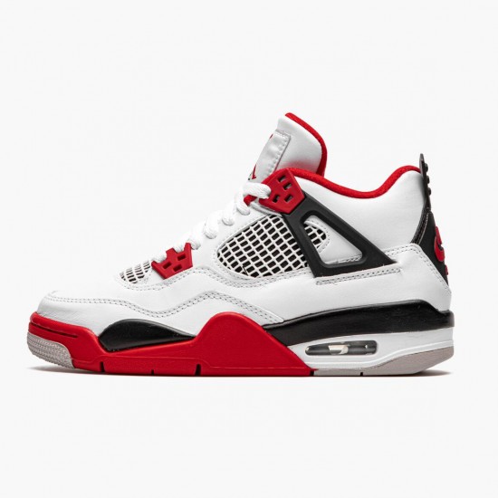 Stockx Nike Air Jordan 4 Retro OG GS Fire Red 2020 408452-160 Shoes