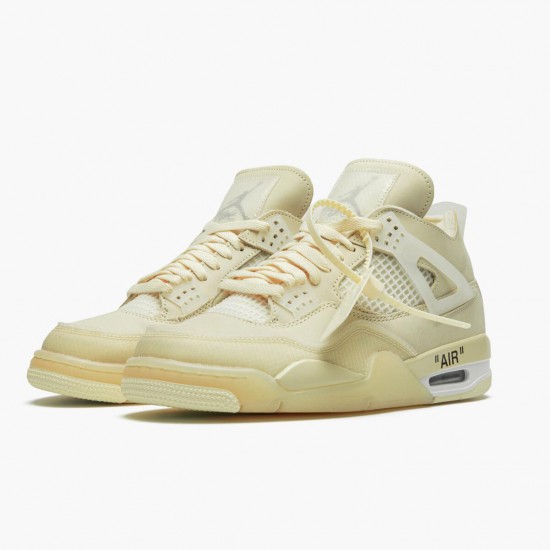 Stockx Nike Air Jordan 4 Retro Off-White Sail CV9388-100 Shoes