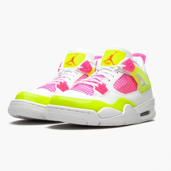 Stockx Nike Air Jordan 4 Retro White Lemon Pink CV7808-100 Shoes