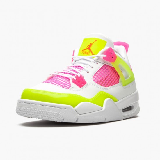 Stockx Nike Air Jordan 4 Retro White Lemon Pink CV7808-100 Shoes