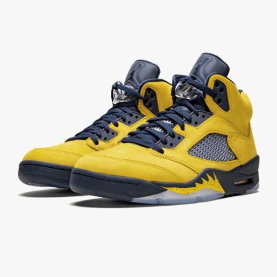 Stockx Nike Air Jordan 5 Retro Michigan 2019 AmarilloCollege Navy CQ9541-704 Shoes