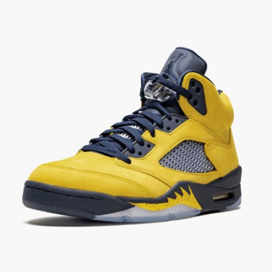 Stockx Nike Air Jordan 5 Retro Michigan 2019 AmarilloCollege Navy CQ9541-704 Shoes