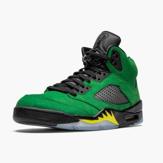 Stockx Nike Air Jordan 5 Retro SE Oregon Green Yellow CK6631-307 Shoes