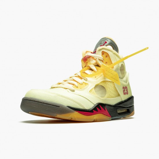 Stockx Nike Off-White x Air Jordan 5 Retro Sail DH8565-100 Shoes