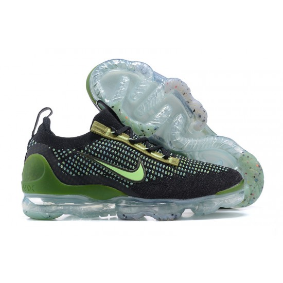 Stockx Nike Air VaporMax 2021 Flyknit Black Green DQ7640-001 Shoes Women/Men