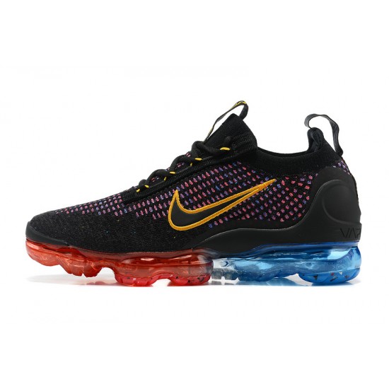 Stockx Nike Air VaporMax 2021 Flyknit Black Red and Blue Shoes Women/Men