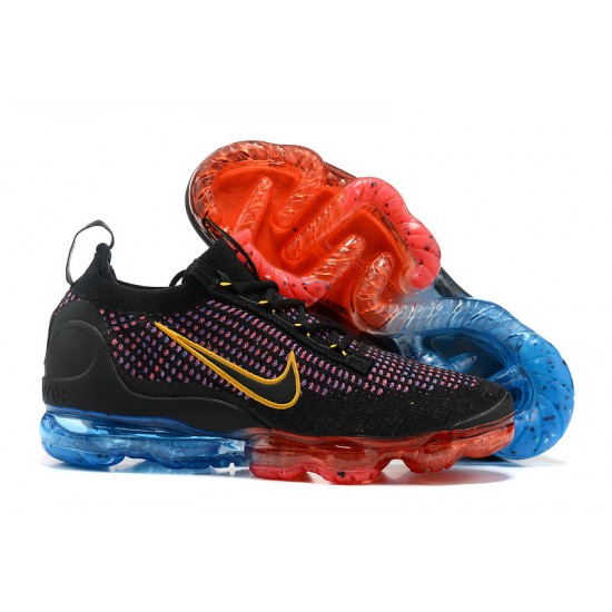 Stockx Nike Air VaporMax 2021 Flyknit Black Red and Blue Shoes Women/Men