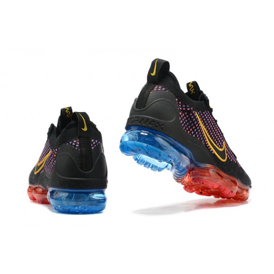 Stockx Nike Air VaporMax 2021 Flyknit Black Red and Blue Shoes Women/Men