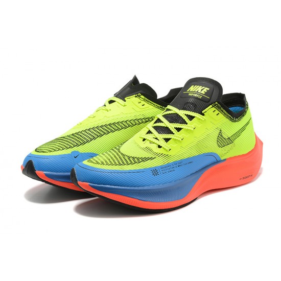 Stockx Nike ZoomX VaporFly NEXT% Yellow Blue Shoes Women/Men