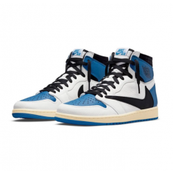 Stockx Nike Jordan 1 High SP Fragment Design x Travis Scott Blue Blue Shoes DH3227 105