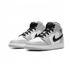 Stockx Nike Jordan 1 Mid Light Smoke Gray Shoes 554724 092