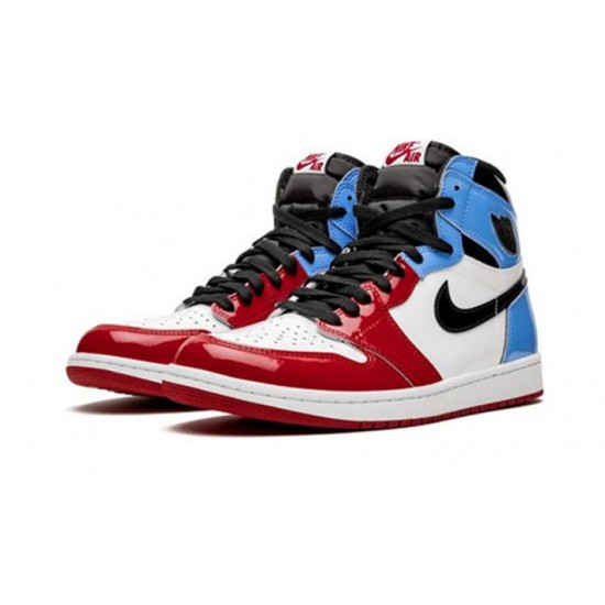 Stockx Nike Jordan 1 High Fearless Blue Red Shoes CK5666 100