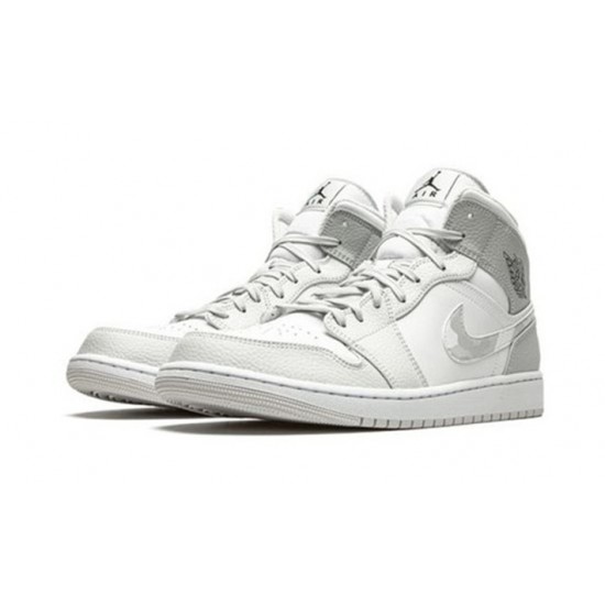 Stockx Nike Jordan 1 Mid WHITE/PHOTON DUST-GREY FOG WHITE Shoes DC9035 100