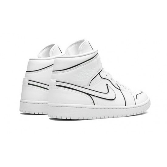 Stockx Nike Jordan 1 Mid Iridescent Reflective White White Shoes CK6587 100