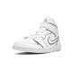 Stockx Nike Jordan 1 Mid Iridescent Reflective White White Shoes CK6587 100