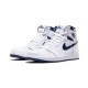 Stockx Nike Jordan 1 High Metallic Navy WHITE Shoes 555088 106