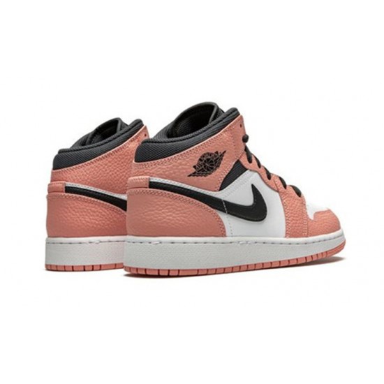 Stockx Nike Jordan 1 Mid Pink Quartz PINK QUARTZ/DK SMOKE PINK QUARTZ Shoes 555112 603