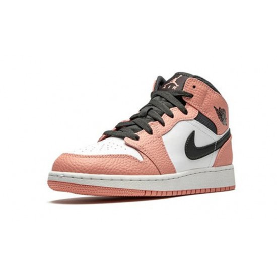 Stockx Nike Jordan 1 Mid Pink Quartz PINK QUARTZ/DK SMOKE PINK QUARTZ Shoes 555112 603