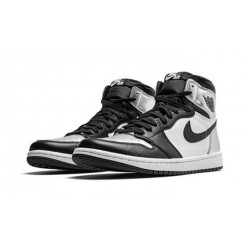 Stockx Nike Jordan 1 High Silver Toe BLACK/METALLIC SILVER-WHITE-BL BLACK Shoes CD0461 001