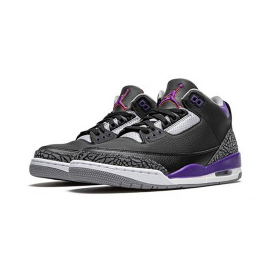 Stockx Nike Jordan 3 Court Purple Black Cement BLACK Shoes CT8532 050