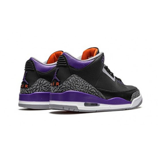 Stockx Nike Jordan 3 Court Purple Black Cement BLACK Shoes CT8532 050