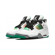 Stockx Nike Jordan 4 Rasta &Lucid Green WHITE Shoes AQ9129 100