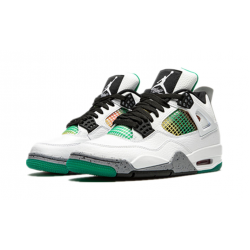 Stockx Nike Jordan 4 Rasta &Lucid Green WHITE Shoes AQ9129 100