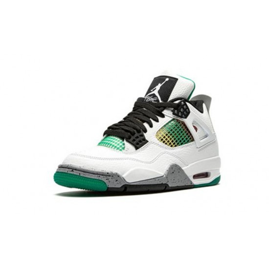 Stockx Nike Jordan 4 Rasta &Lucid Green WHITE Shoes AQ9129 100