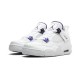 Stockx Nike Jordan 4 Retro Metallic Purple WHITE/COURT PURPLE-METALLIC WHITE Shoes 408452 115