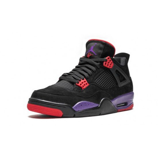 Stockx Nike Jordan 4 Retro Raptors BLACK/COURT PURPLE BLACK Shoes AQ3816 056