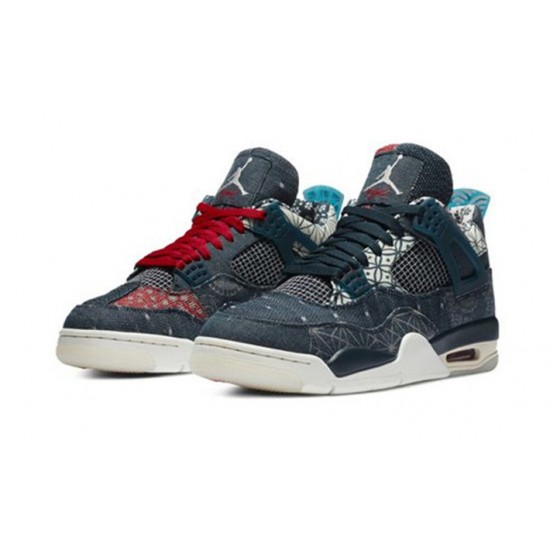 Stockx Nike Jordan 4 Sashiko DEEP OCEAN Shoes CW0898 400