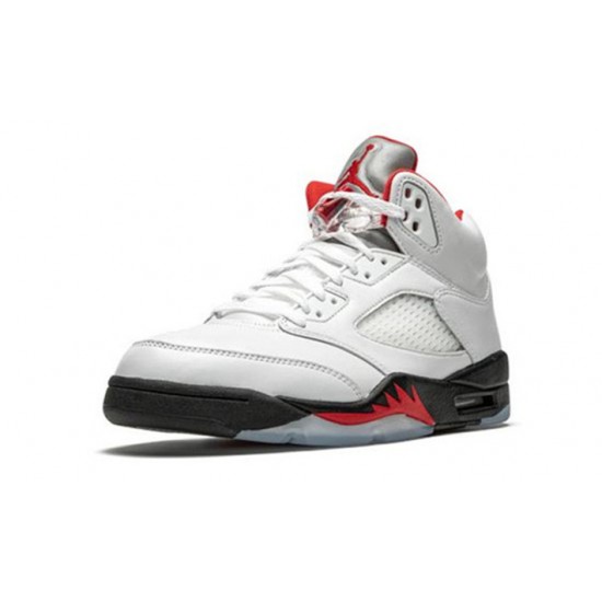 Stockx Nike Jordan 5 Fire Red TRUE WHITE Shoes DA1911 102