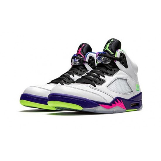 Stockx Nike Jordan 5 Alternate Bel-Air WHITE/COURT PURPLE-RACER PINK WHITE Shoes DB3335 100