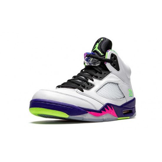 Stockx Nike Jordan 5 Alternate Bel-Air WHITE/COURT PURPLE-RACER PINK WHITE Shoes DB3335 100